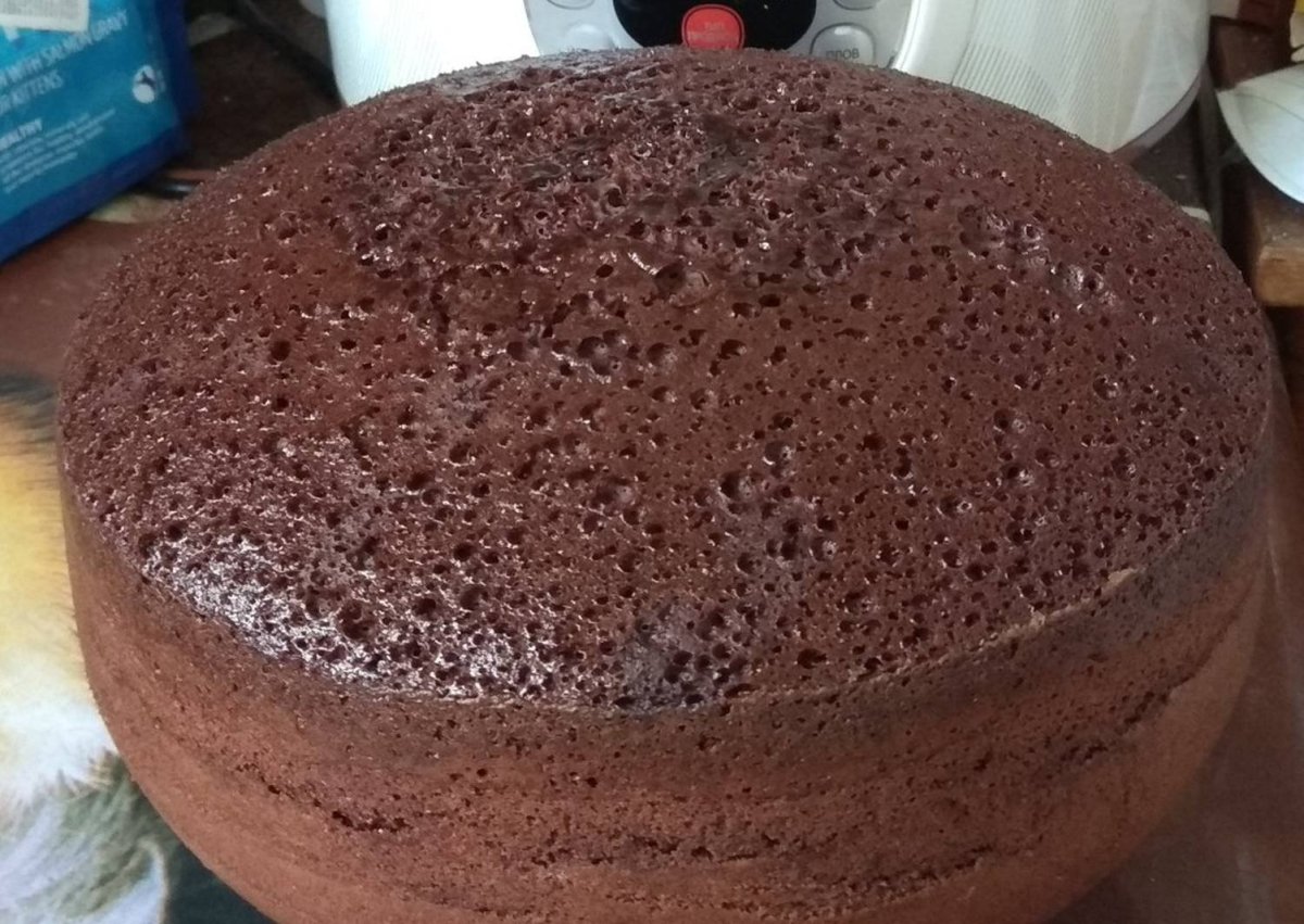 Торт с шоколадными коржами