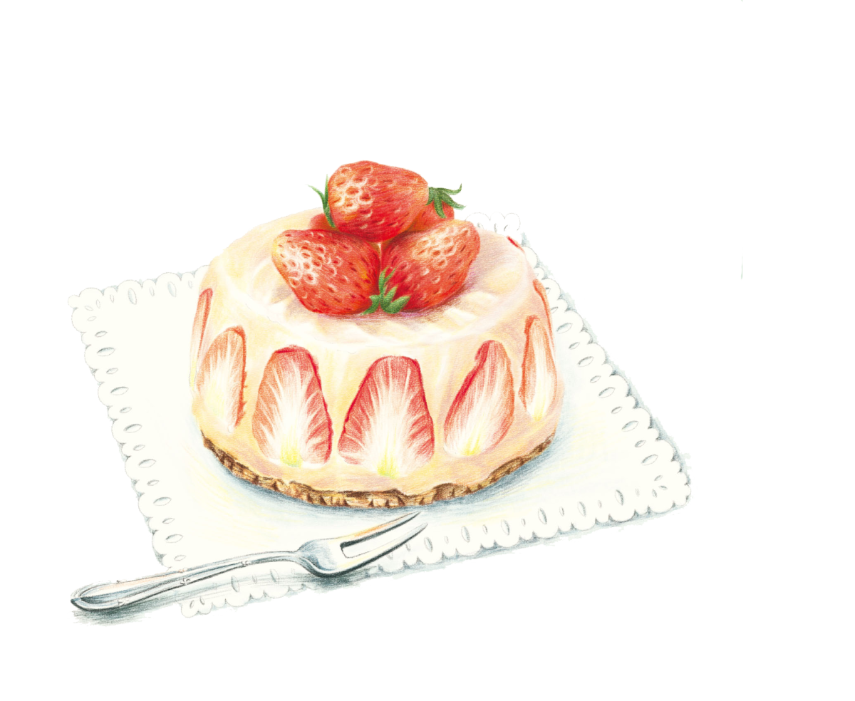 Клубничный десерт рисунок