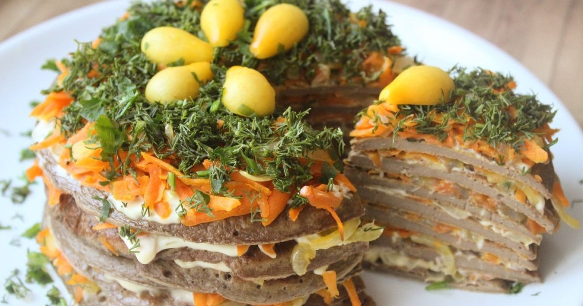 Холодная закуска паштет из куриной печени