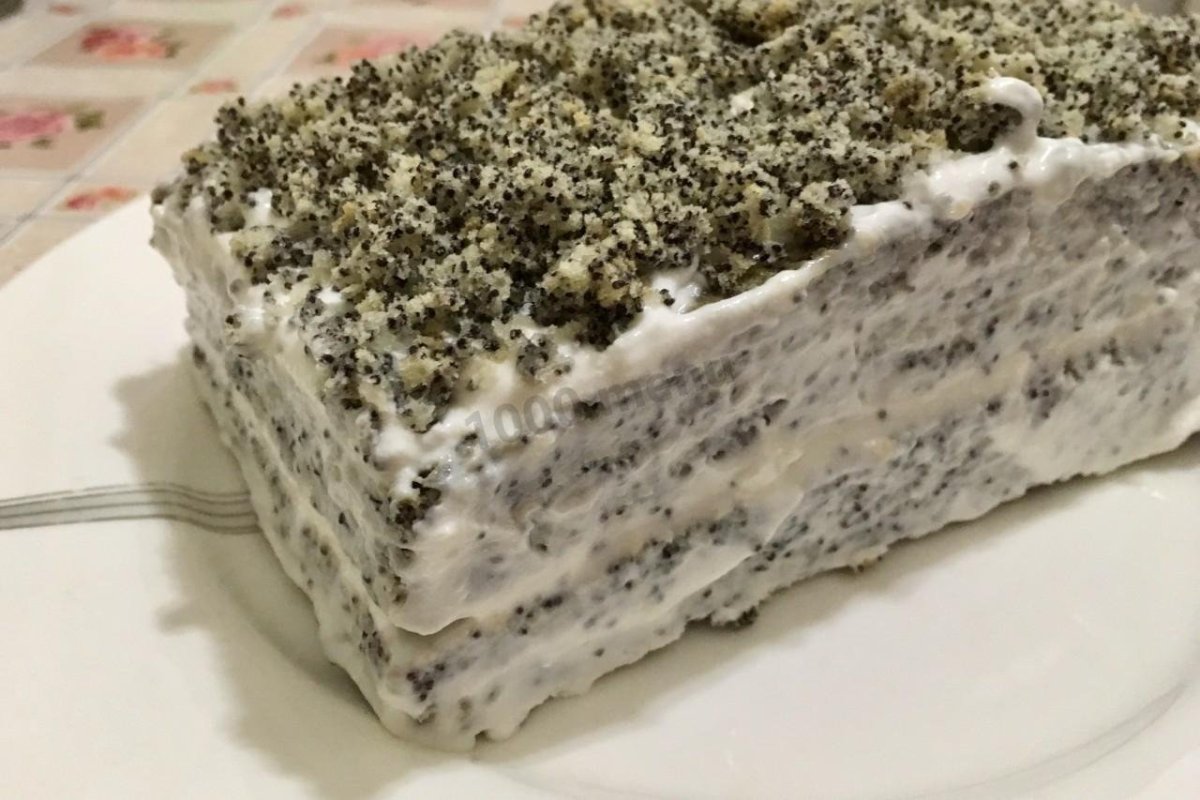 Творожно маковый пирог