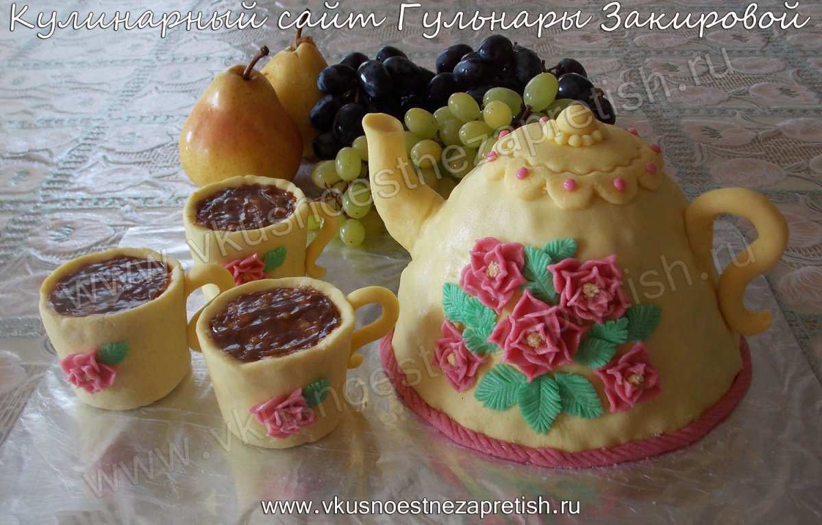 Чайник с фруктами