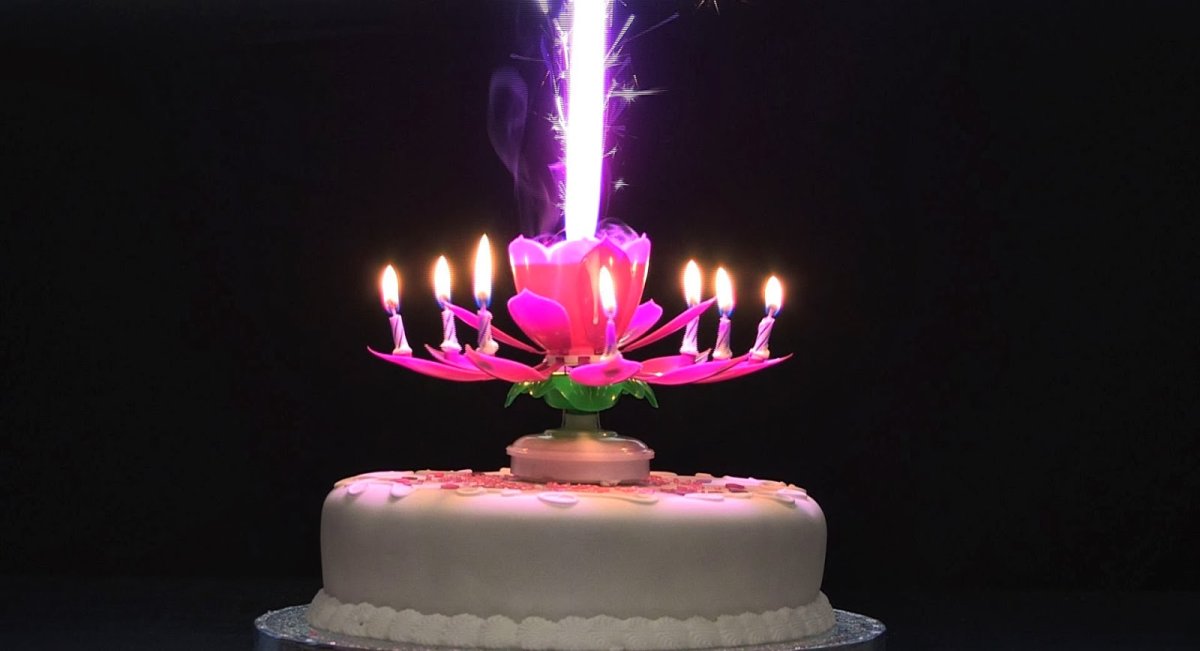 Свеча цветок для торта