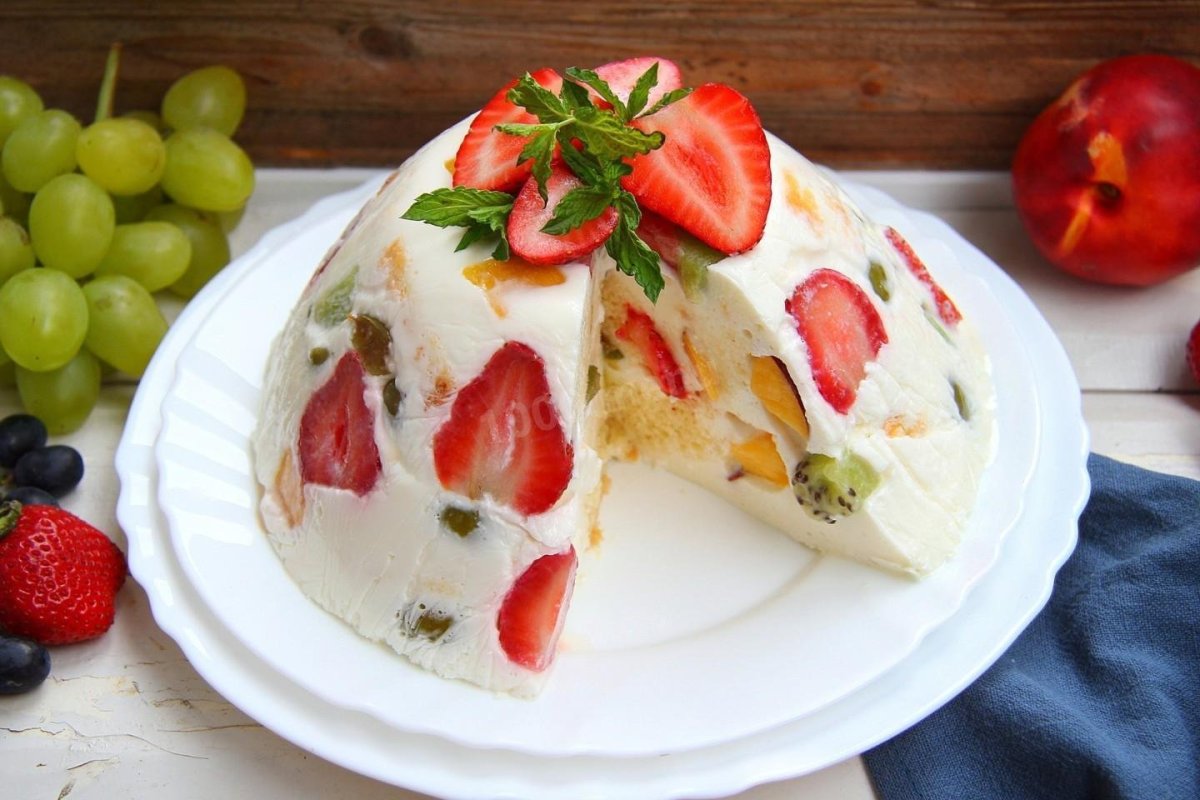 ЖЕЛЕЙНЫЙ торт с клубникой