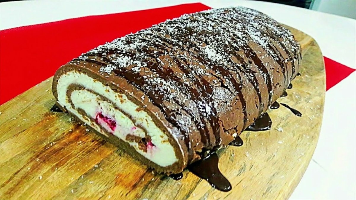 Из печенья рулет без духовки