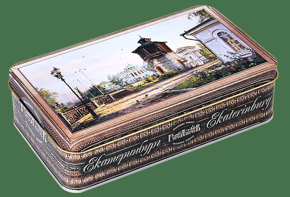Шоколадные конфеты в металлической коробке