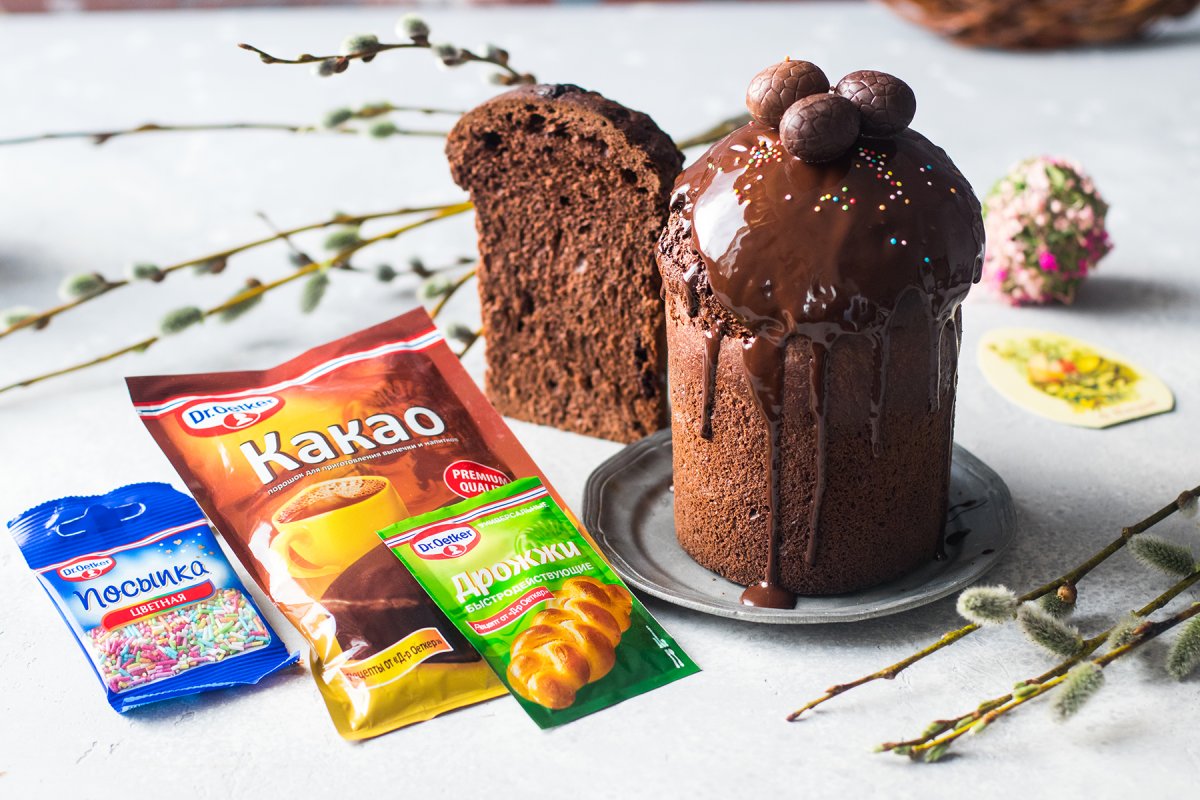 Кулич Пасхальный шоколадный