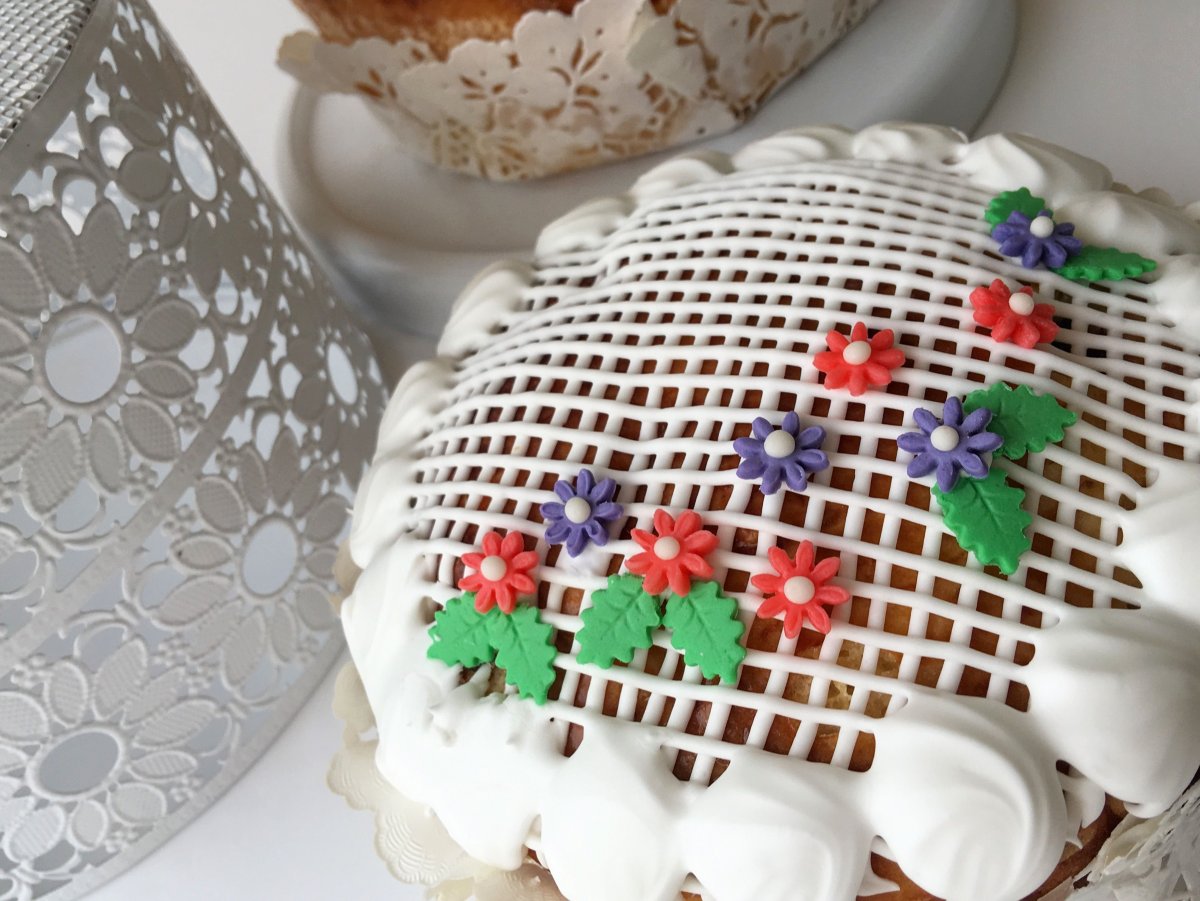 Украшения из айсинга для куличей