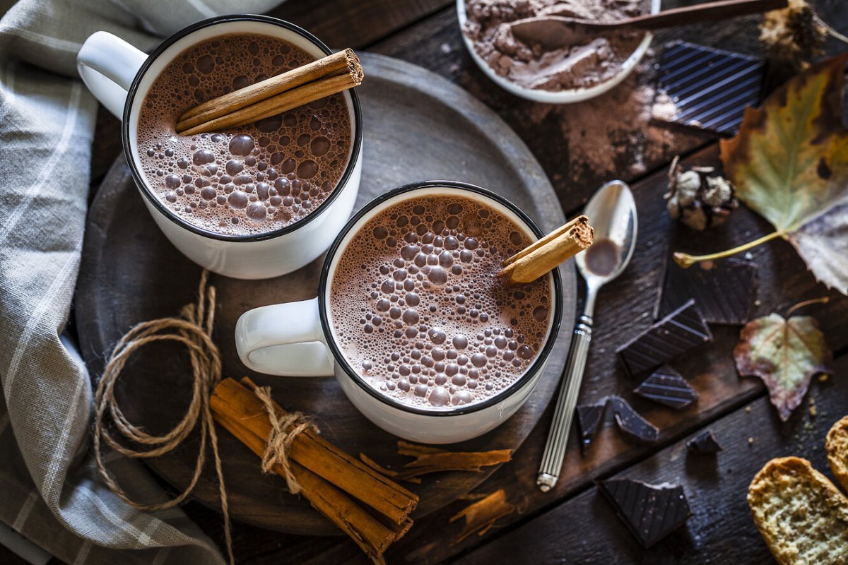 Горячий шоколад с орехами