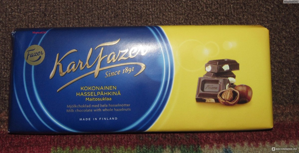 Karl fazer молочный шоколад 200г (fazer confectionery)