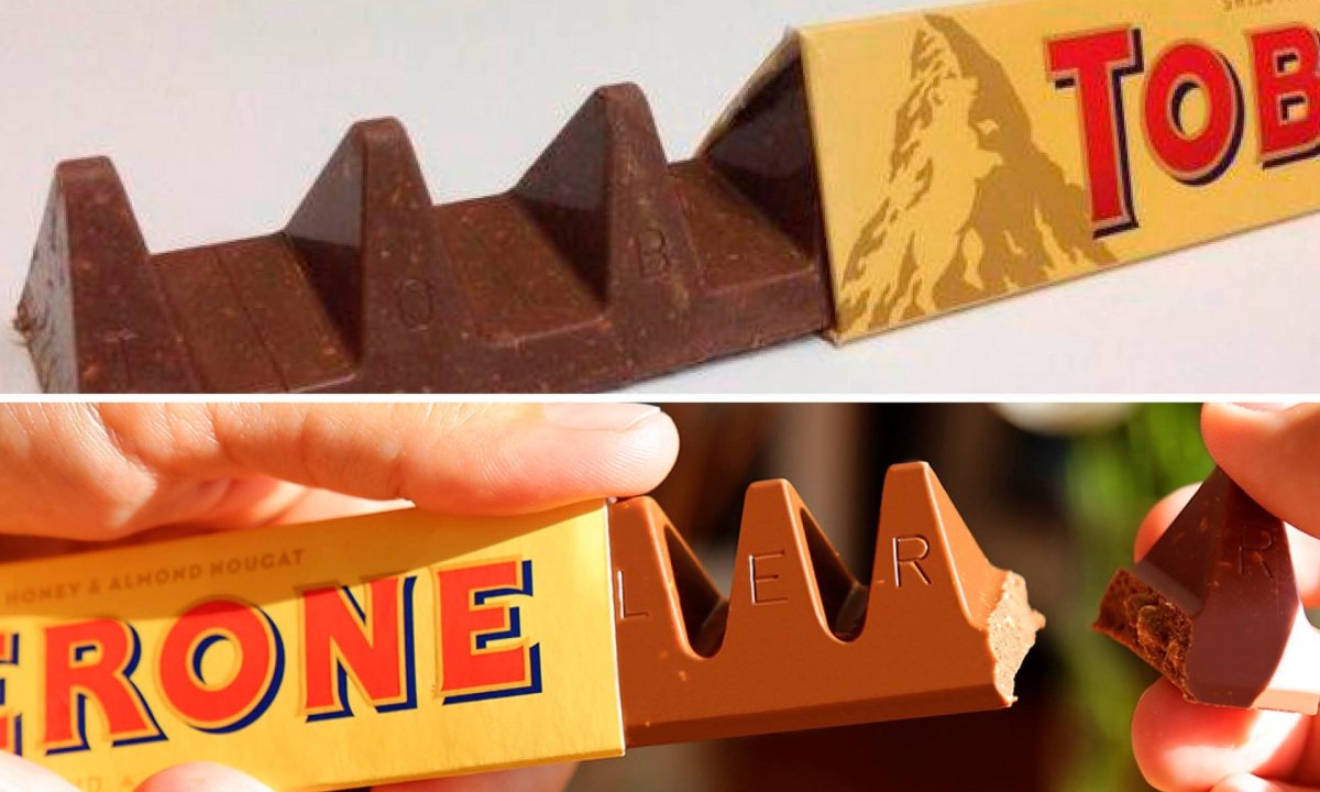 Шоколад пирамидками Toblerone