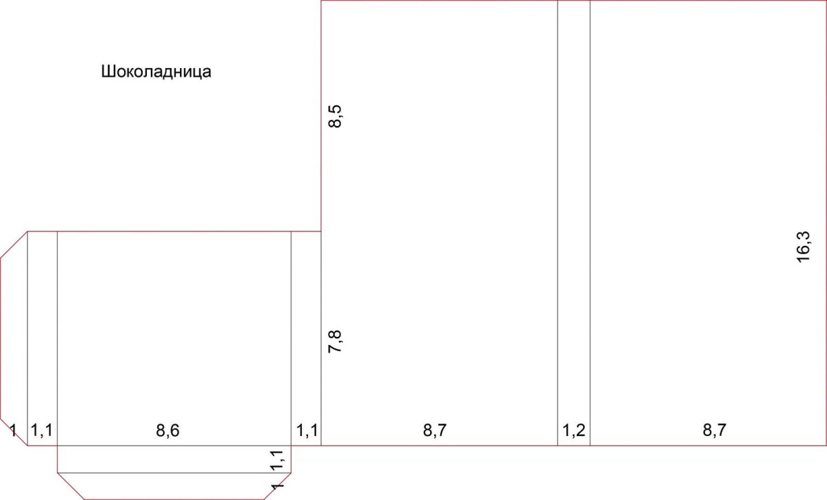 Шоколадница Скрапбукинг мастер класс схема
