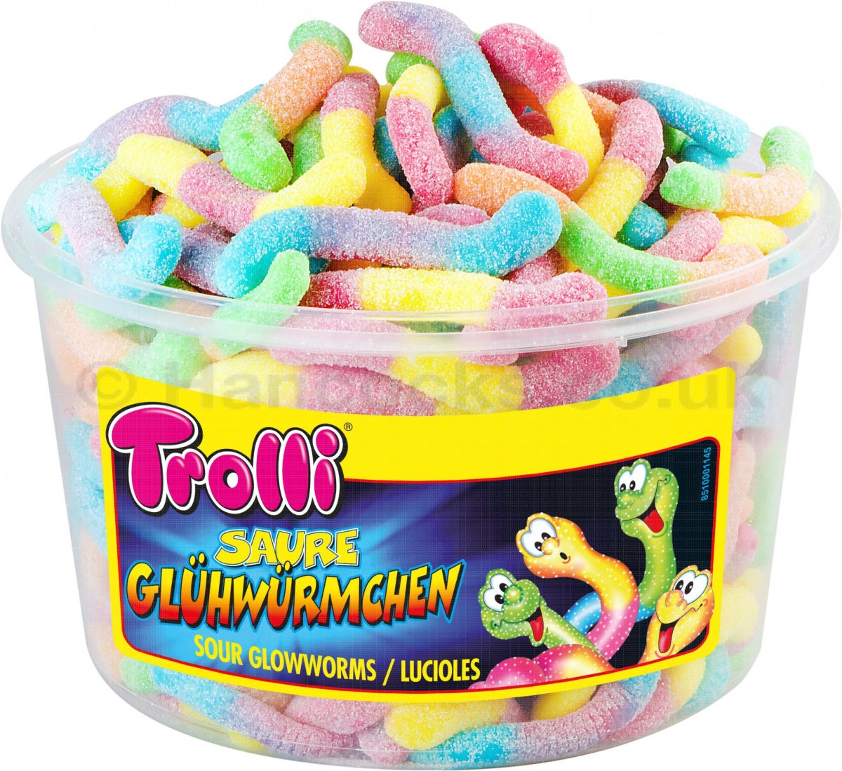 Мармелад Тролли светящиеся червячки Glow worms 100гр