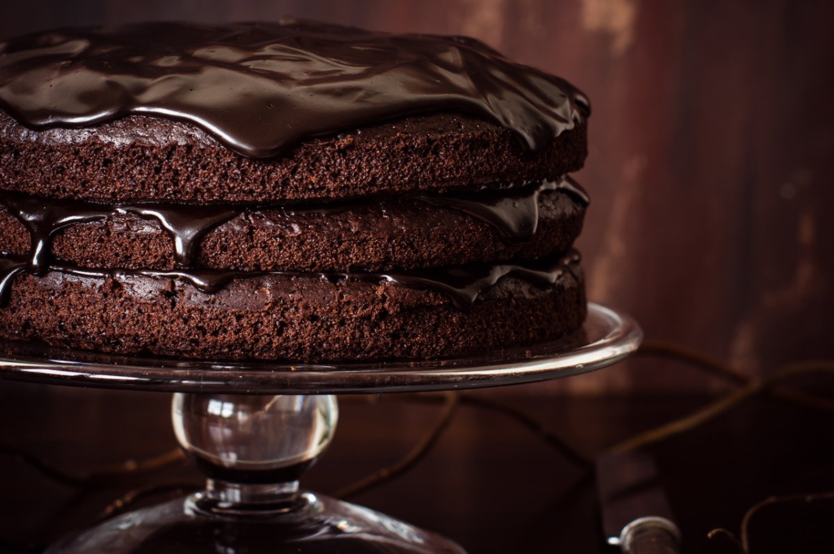 Открытый шоколадный торт