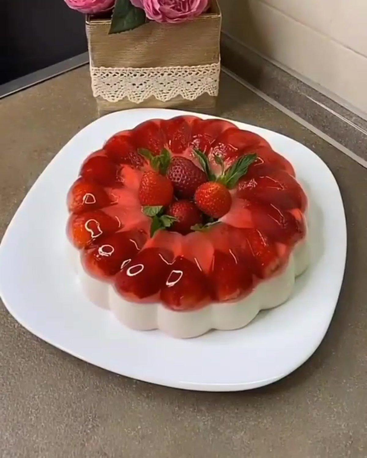 ЖЕЛЕЙНЫЙ чизкейк клубника