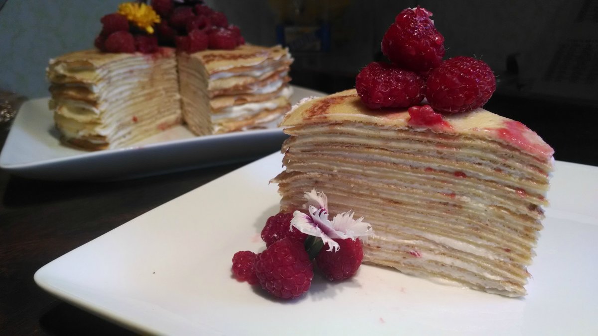Блинный торт с кремом маскарпоне
