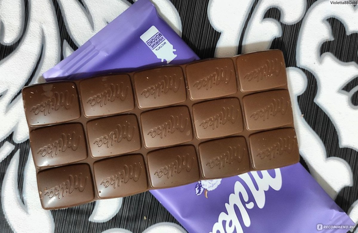 Milka персик-молочный шоколад
