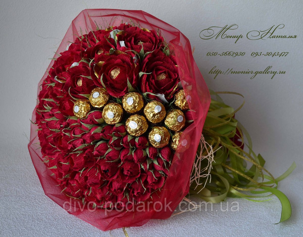 Букет из конфет для женщины 50