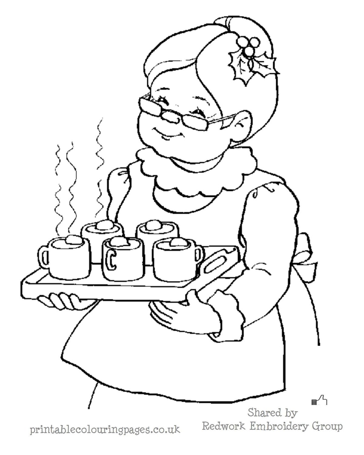 Раскраска бабушка