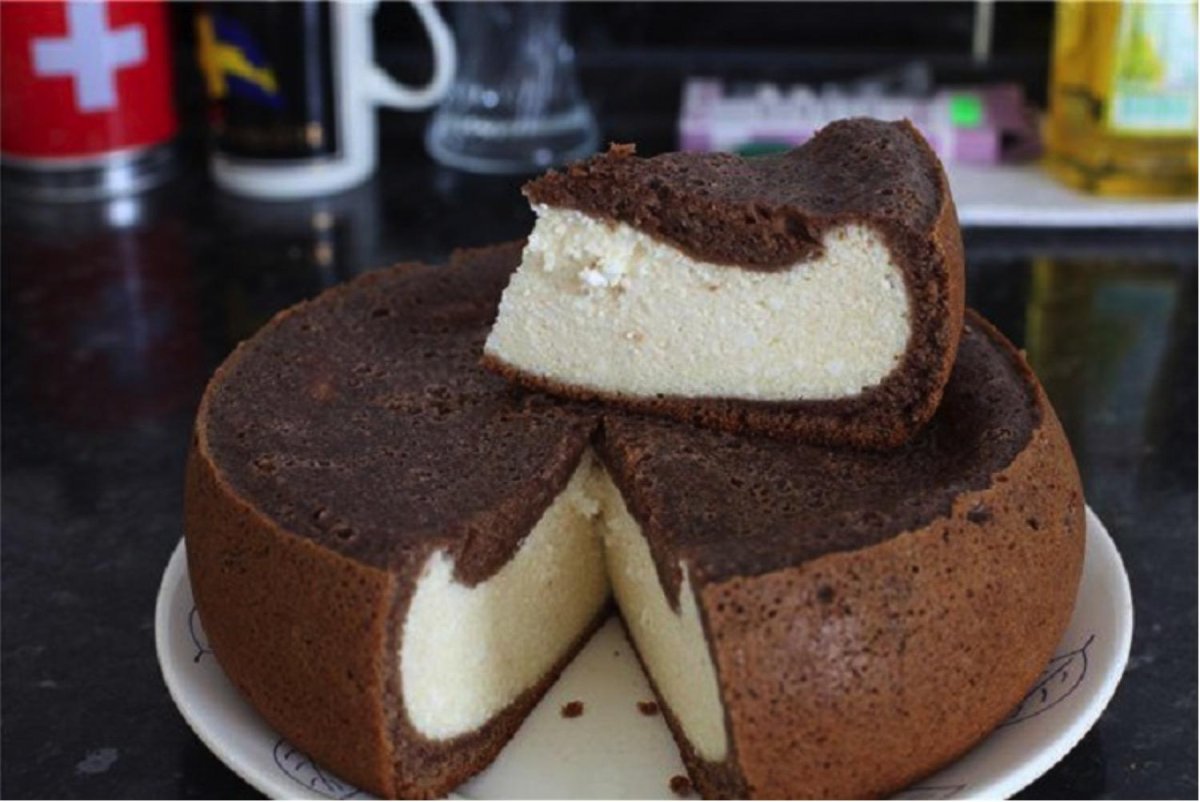 Шоколадная Королевская ватрушка с какао