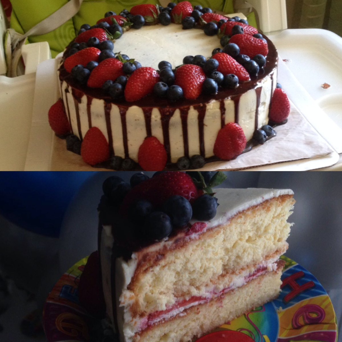 Клубничное конфи и лимонный курд в торте