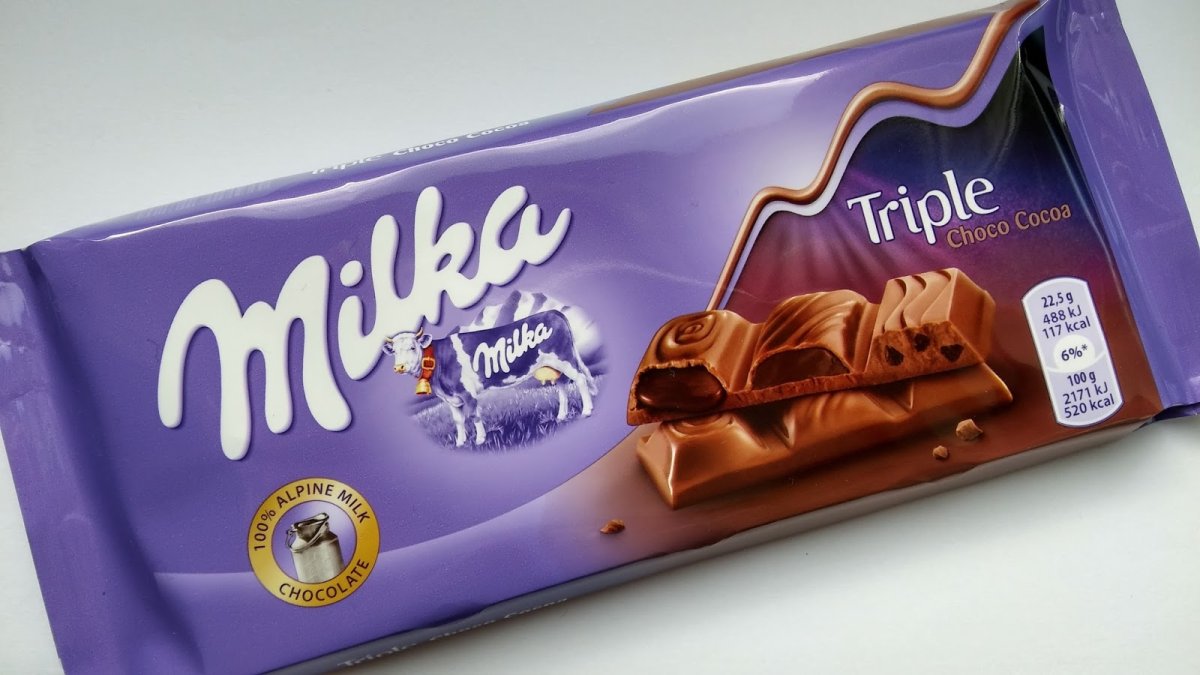 Шоколад "Milka" трипл Чоко, 90 г.