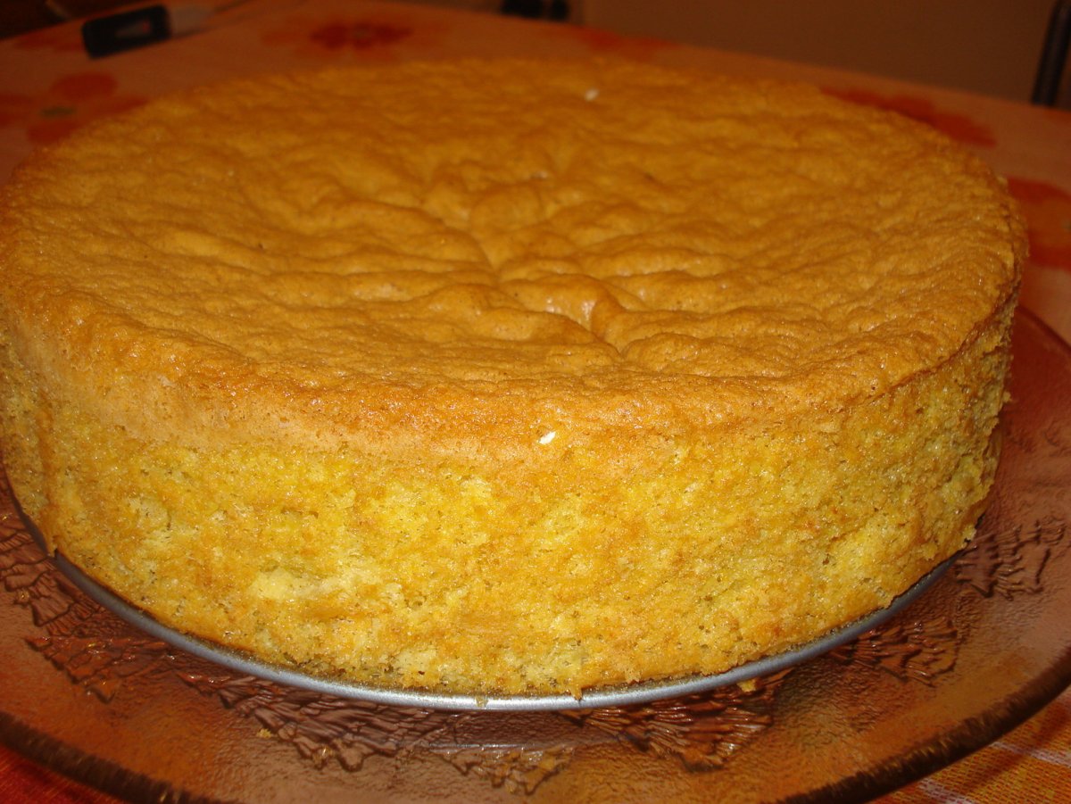Пирог с творогом и персиками