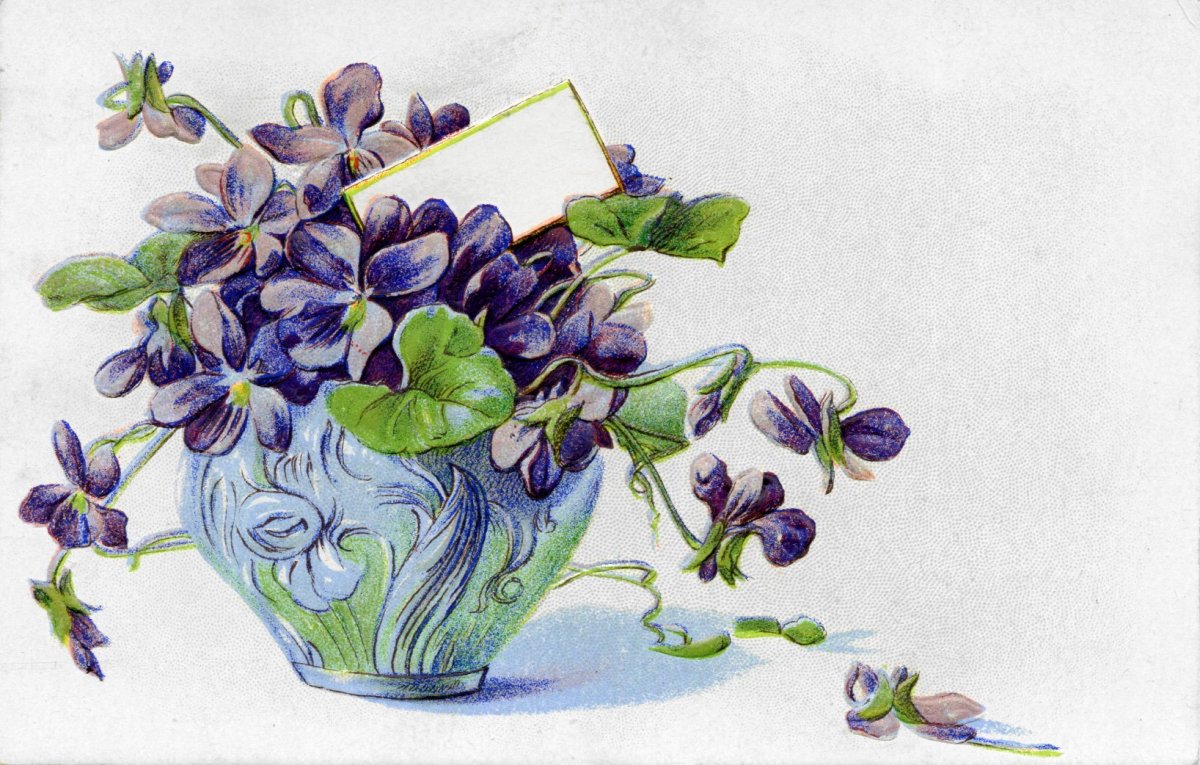 Фиалки для декупажа