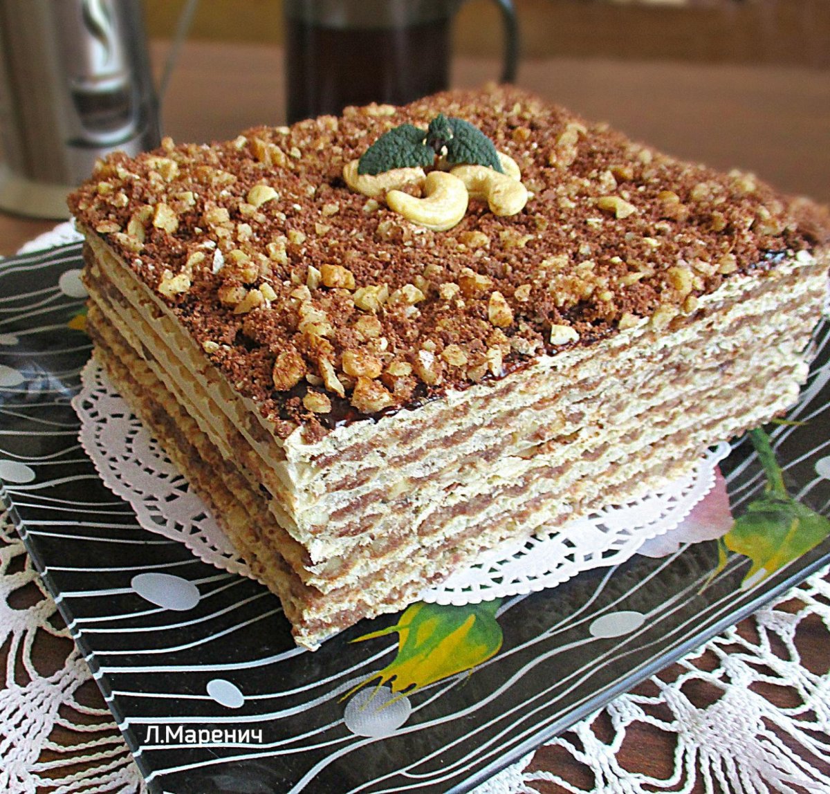 Торт с вафельными коржами