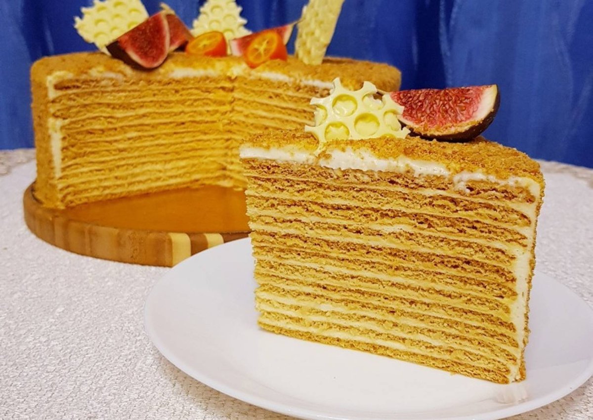 Пирожное из вафельных коржей без выпечки