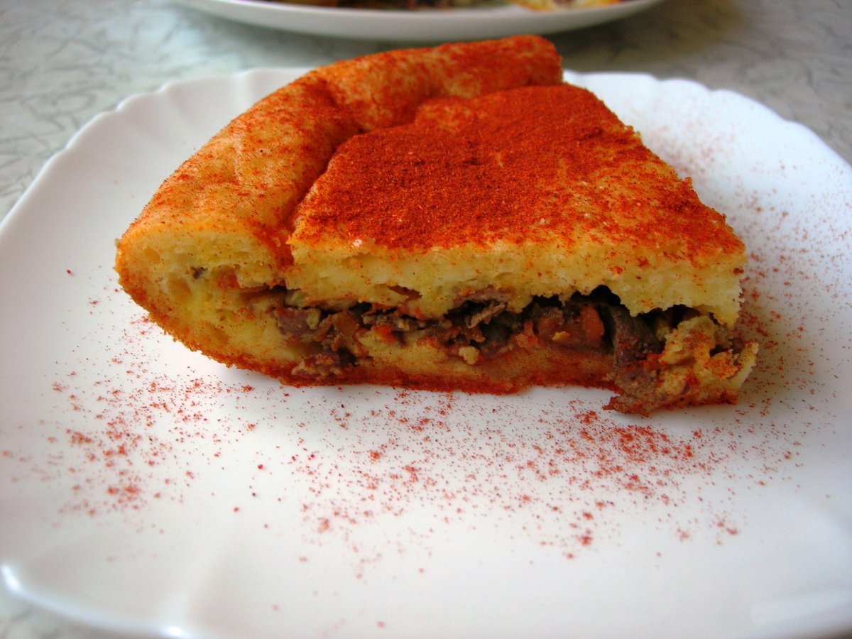 Пирог с печенкой