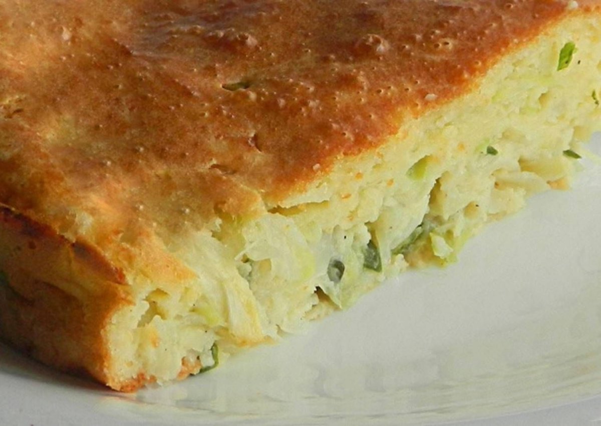 Заливной пирог с яблоками