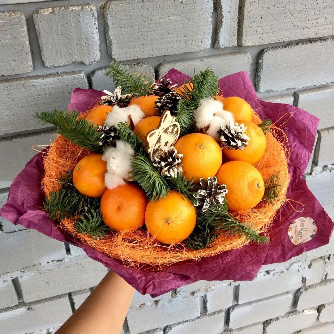Украшения из мандаринов