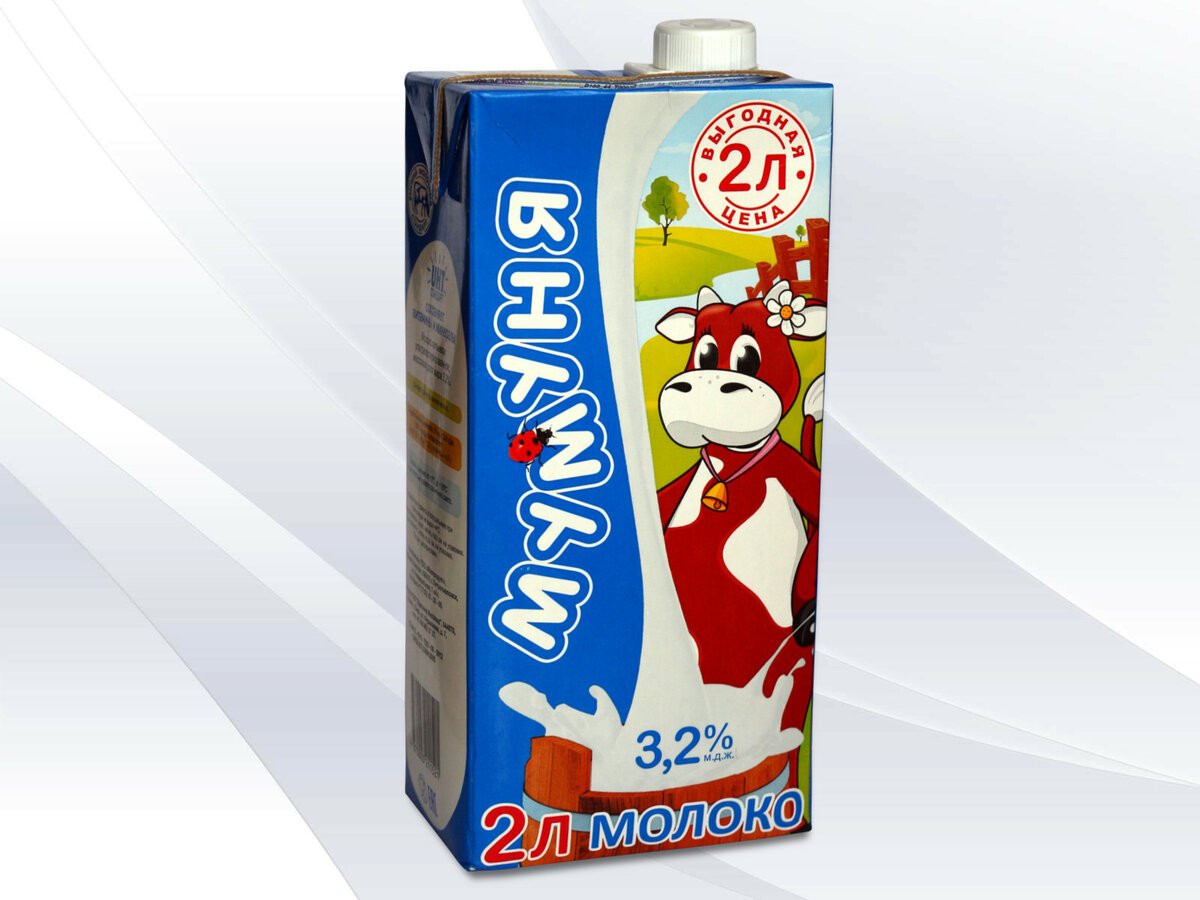 Молоко "Мумуня" слим ТБА 2,5% 1,9л 1/6