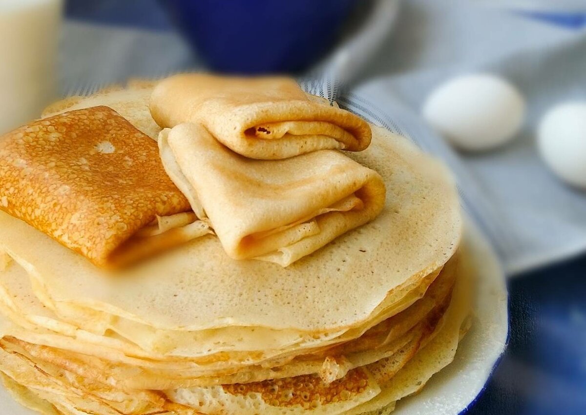 Блины на молоке с дырочками