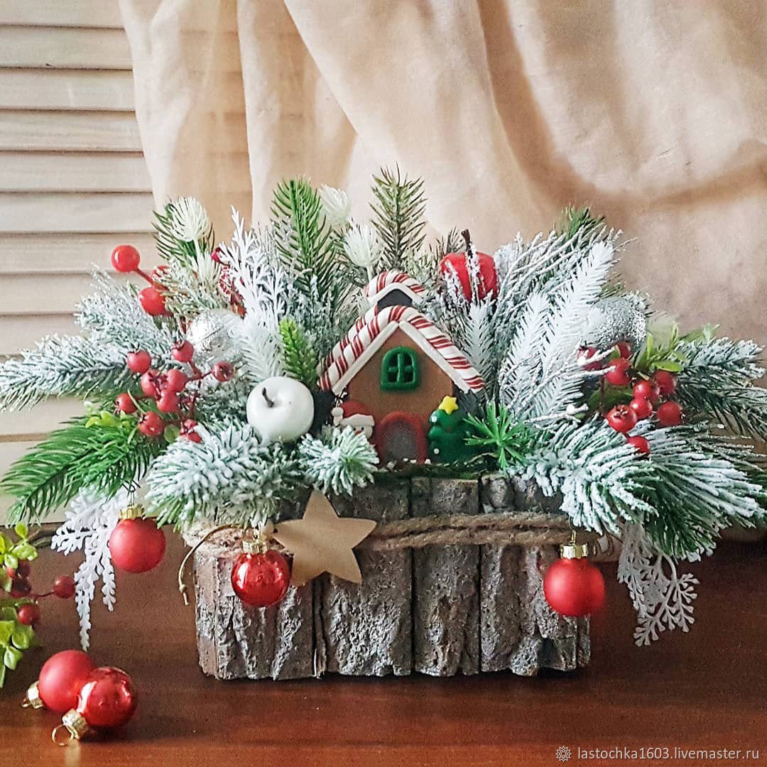 Новогодняя композиция на стол