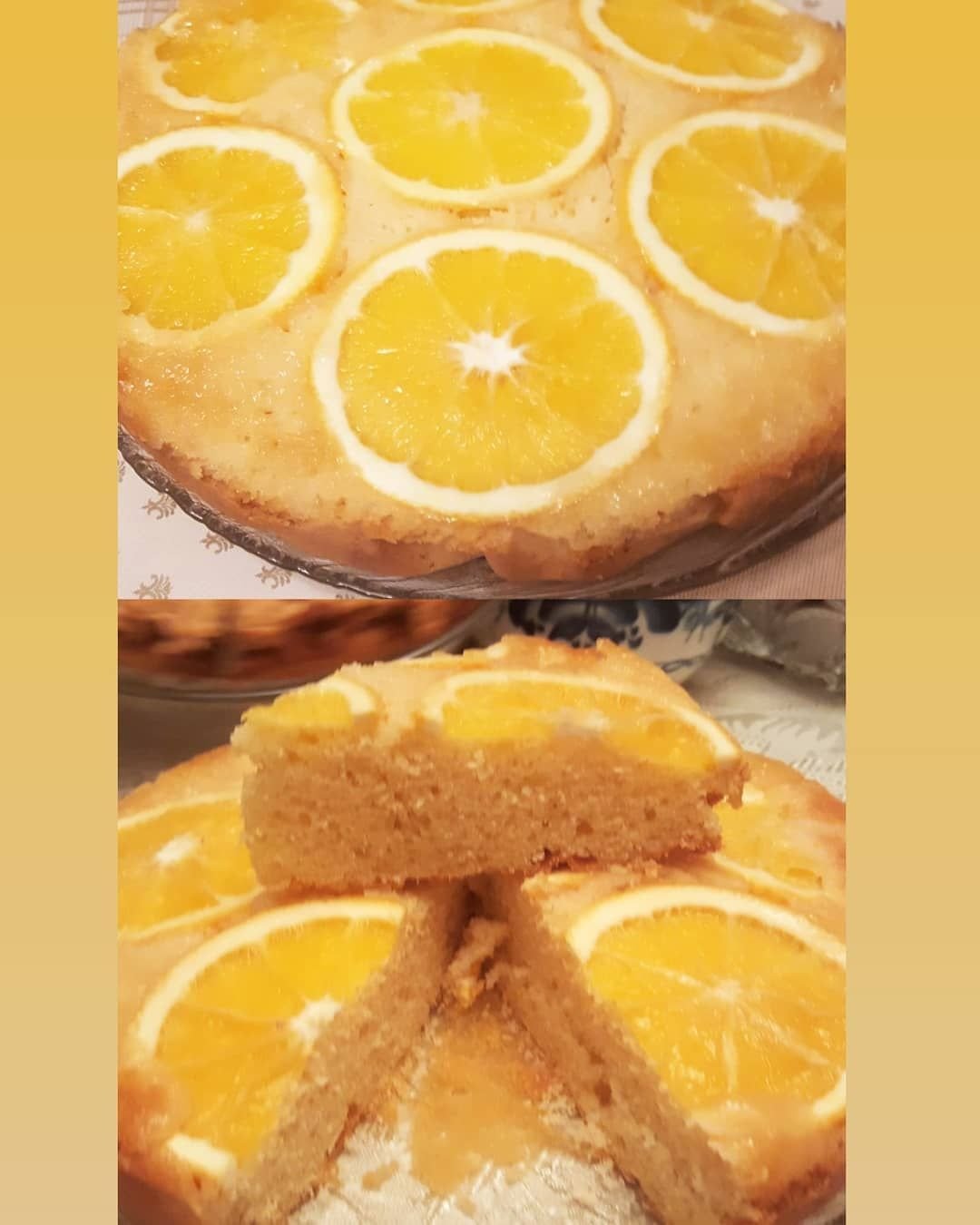Апельсиновый пирог со сгущенкой