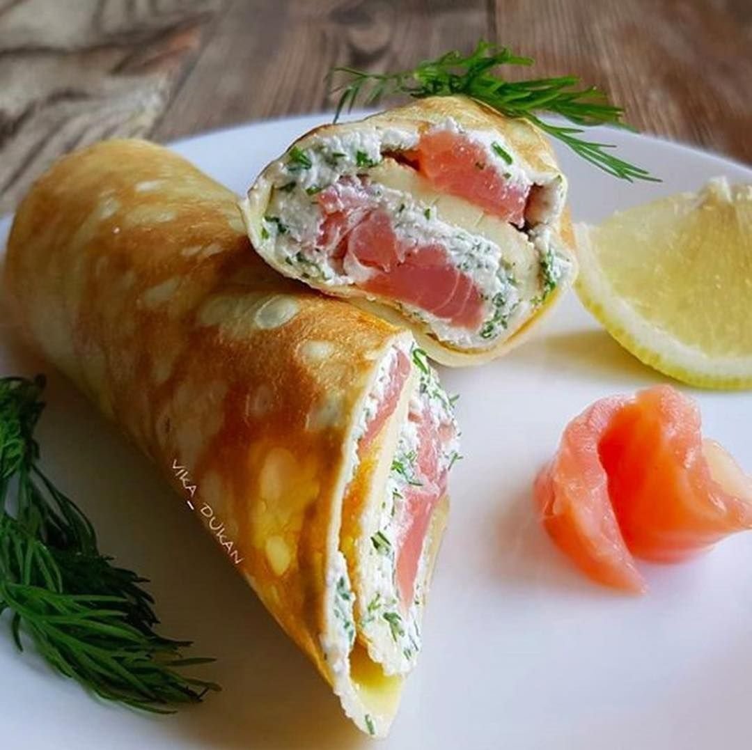 Омлет с творожным сыром