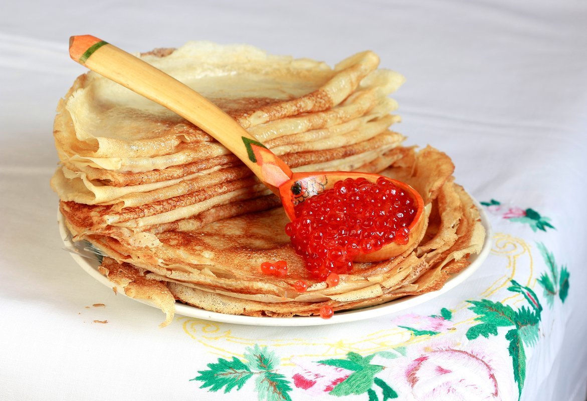 Сервировка блинов