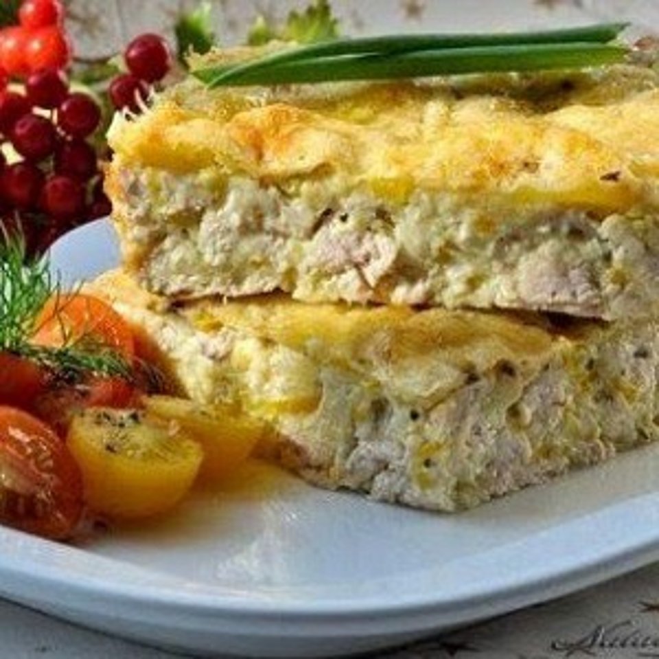 Запеканка из кабачков с курицей