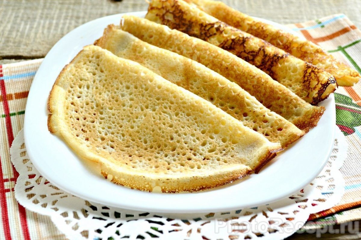 Блины из кукурузной муки на молоке