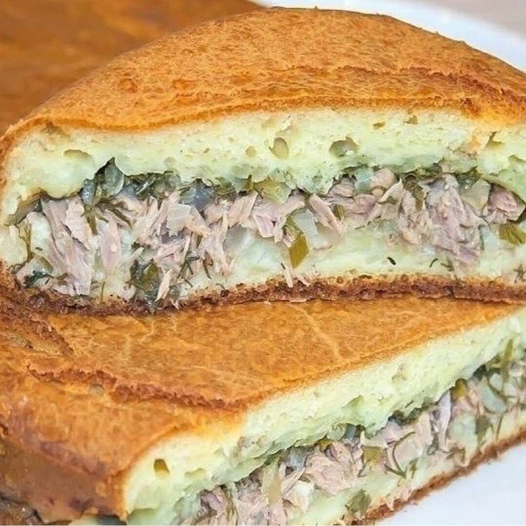 Пирог с горбушей и рисом