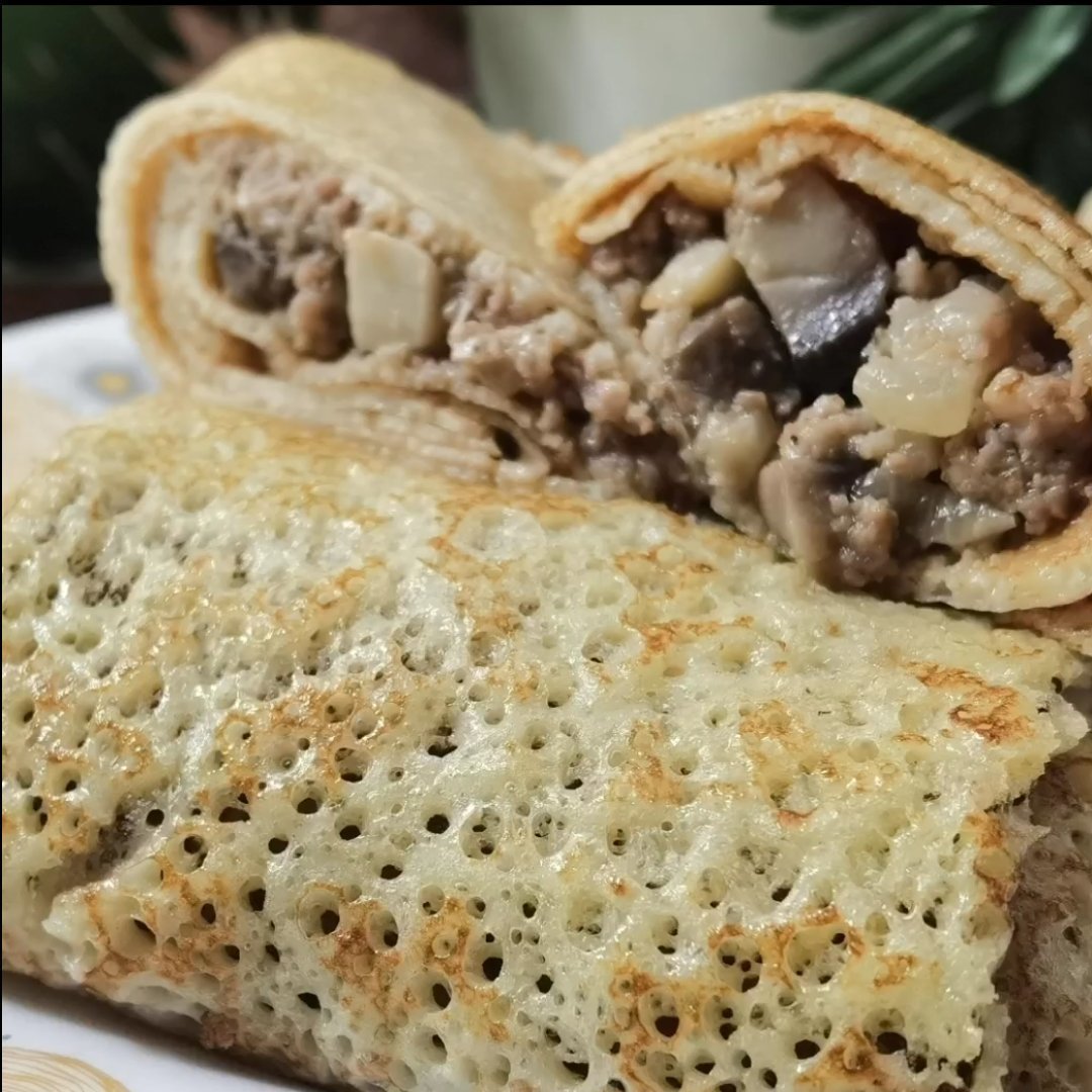 Блинные мешочки с начинкой