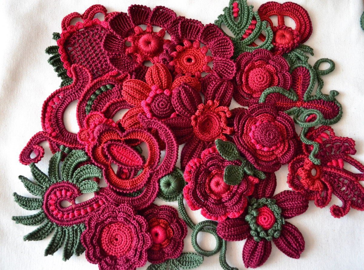 Crochet Flower Bookmarks pattern free