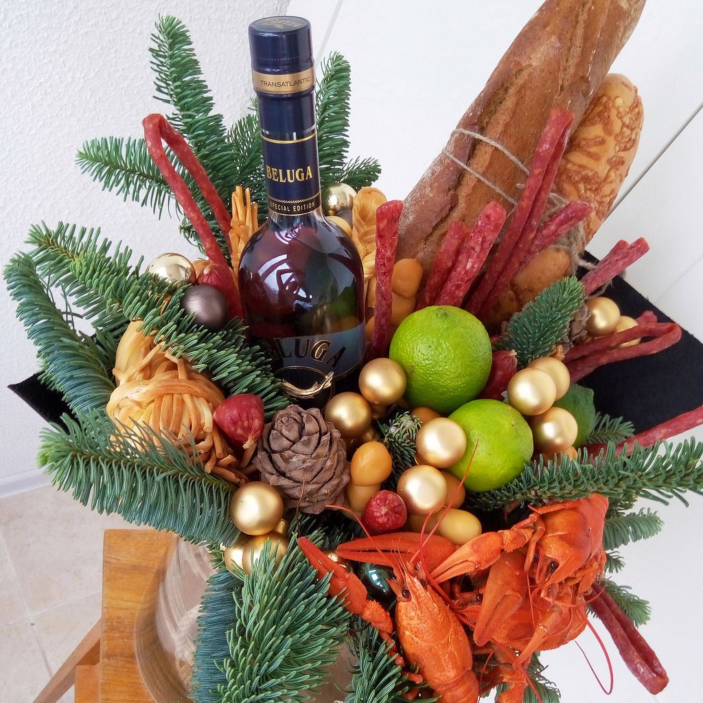Новогодние вкусные букеты