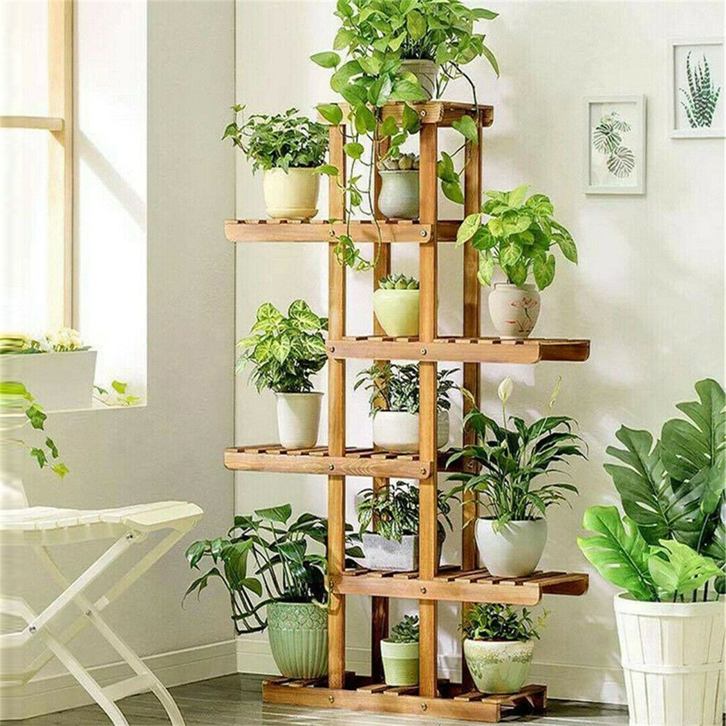 Стеллаж для цветов из дерева