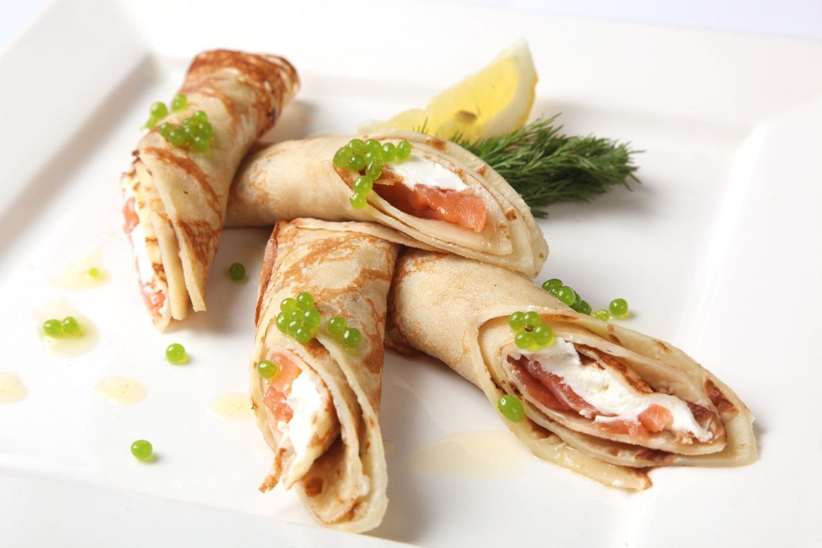Блинчики с ветчиной и сыром