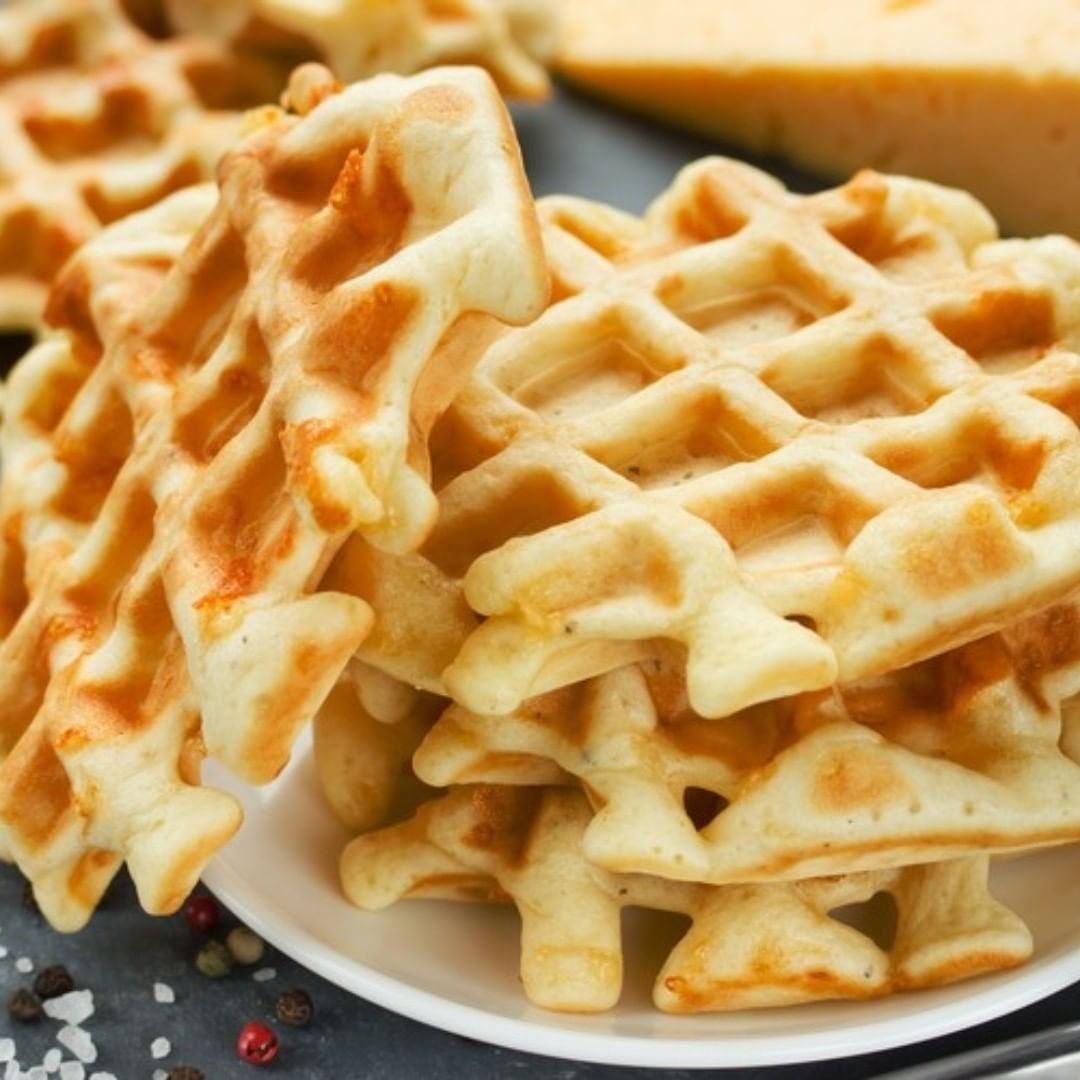 Сырные бельгийские вафли