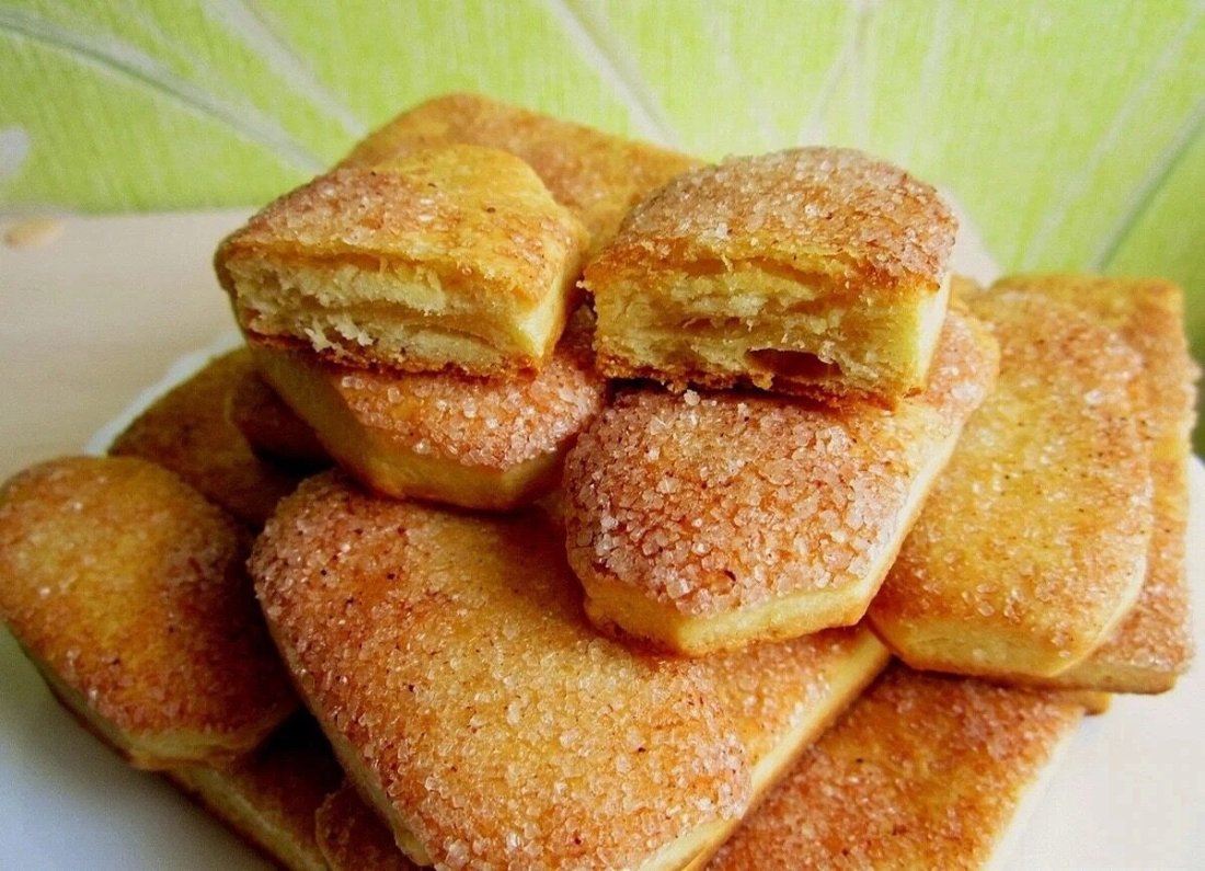 Слоеное печенье на сметане