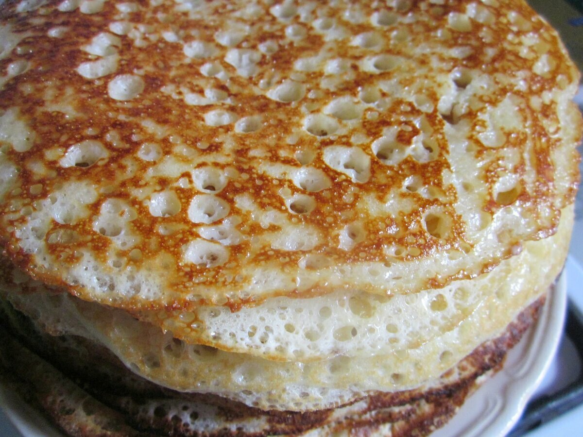 Блины на кислом молоке пышные