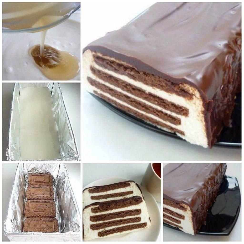 Тортик из печенья без выпечки